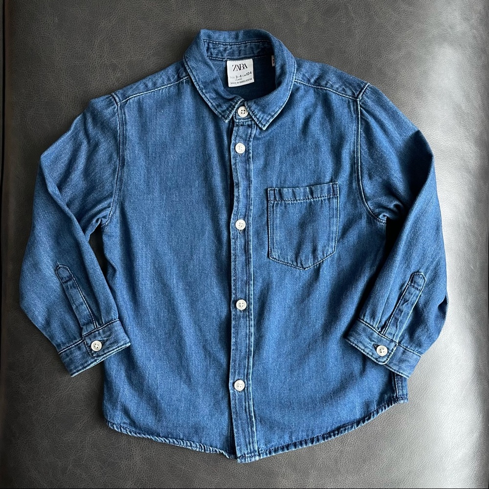Zara baby boy denim button up